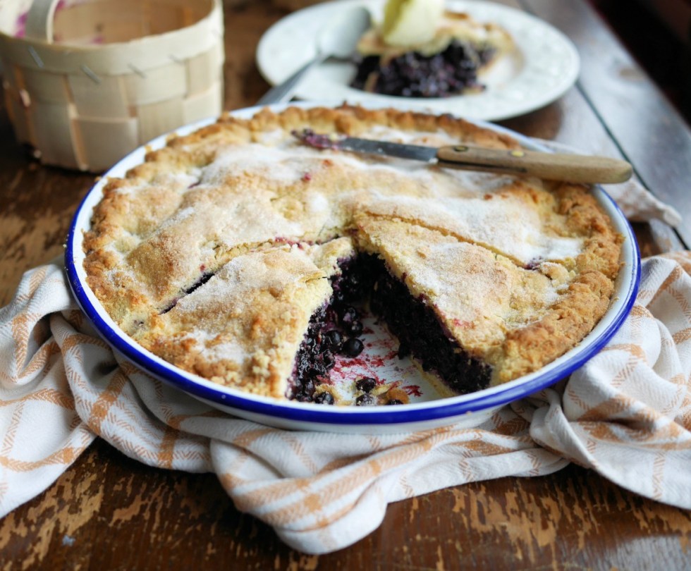 Mum's Bilberry Plate Pie and Clotted Cream