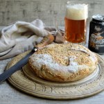 Beer and Cheese Bread in a Crock - Delicious "no knead" artisan style bread made in a cast iron crock, using a fabulous unfiltered rye IPA & Vintage Cheddar; the recipe is based on my ever popular "Our Daily Bread in a Crock – Weekly Make and Bake Rustic Bread".