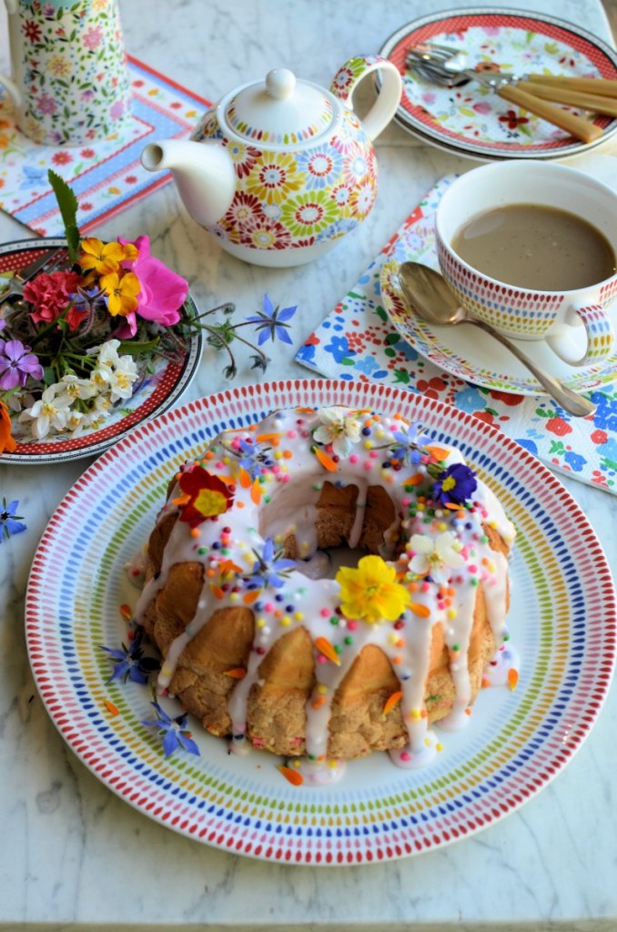 Confetti Funfetti Chiffon Cake for Easter Sunday Tea