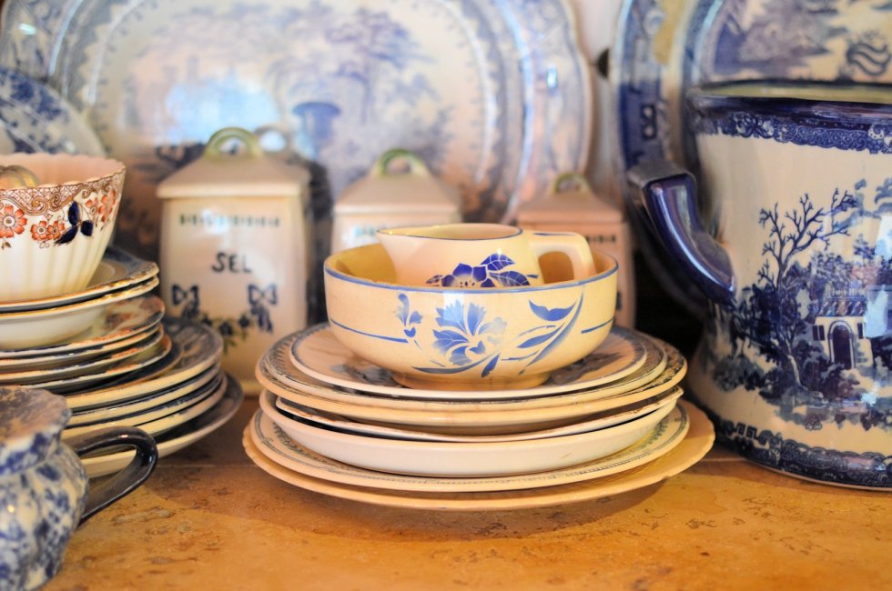 French Cafe Bowls, Salt Pots and Plates