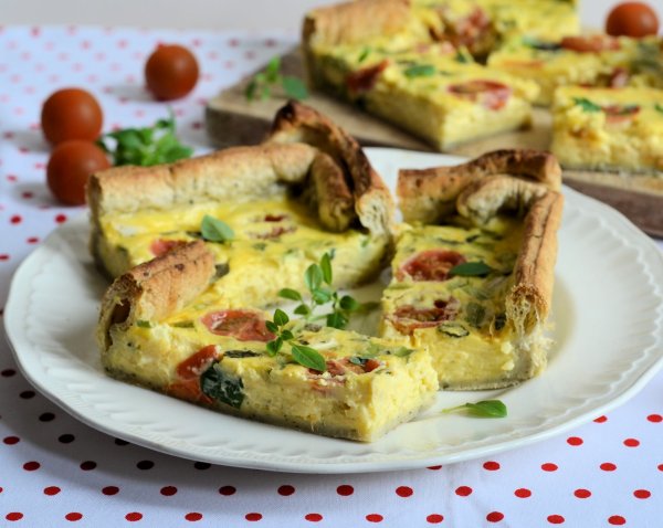 My Kitchen Heroes and a Signature Dish: Cheese, Spring Onion and Tomato Flan Recipe