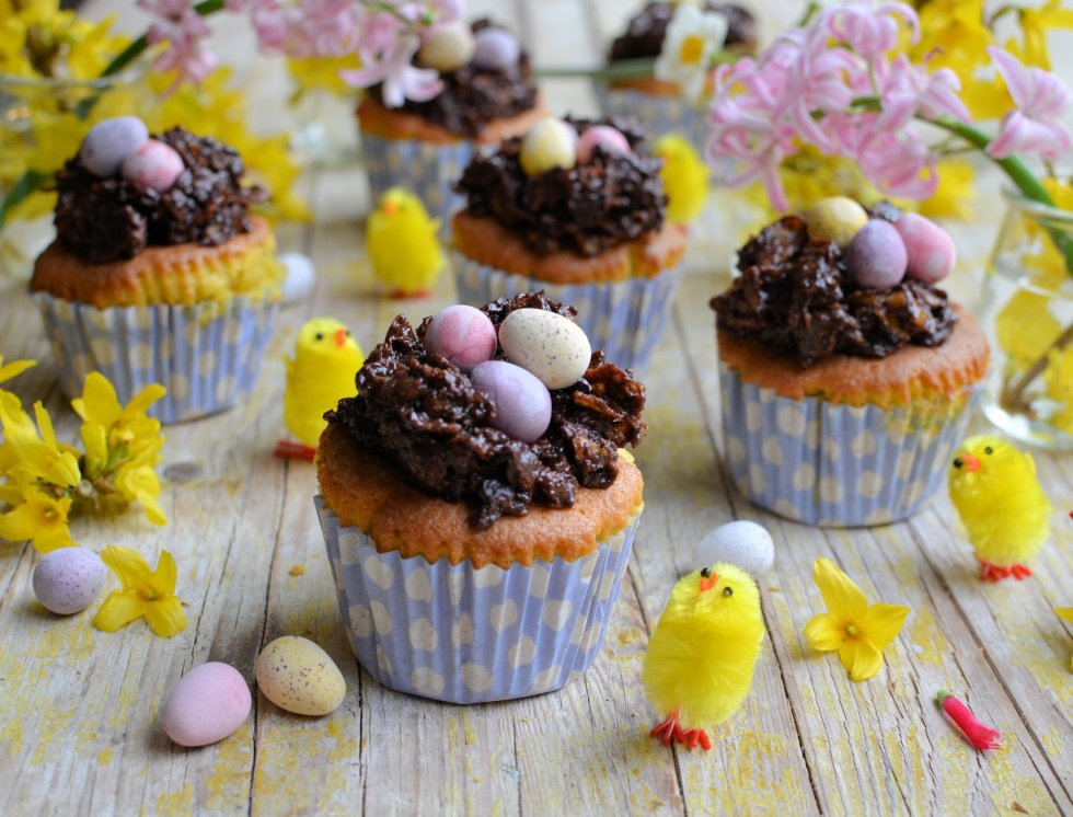 Easter Nest Cup Cakes