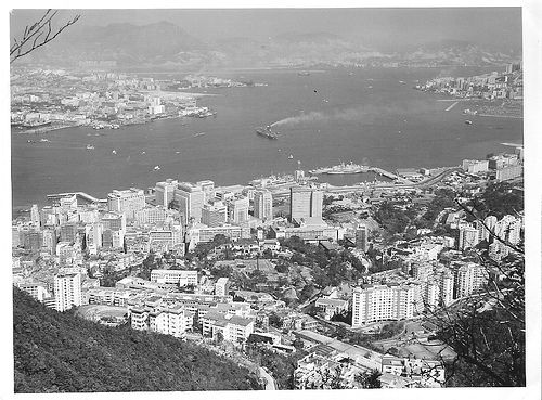 Hong Kong Harbour from the Peak 1960's