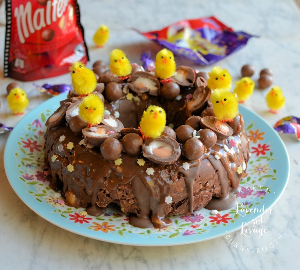 Creme Egg & Malteser Chocolate Tiffin Bundt Cake