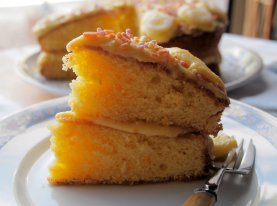 Fresh Orange Layer Cake with Citrus Curd Buttercream
