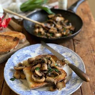 Wild Garlic Mushrooms on Toast