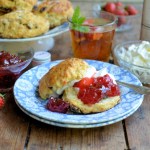 Wimbledon Pimms Strawberry Jam and Cream Scones